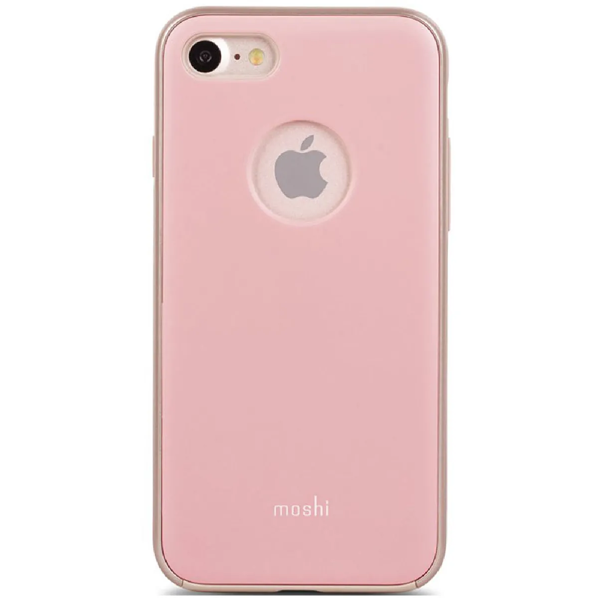 Coque Moshi iGlaze iPhone 7 rose avec entourage gel