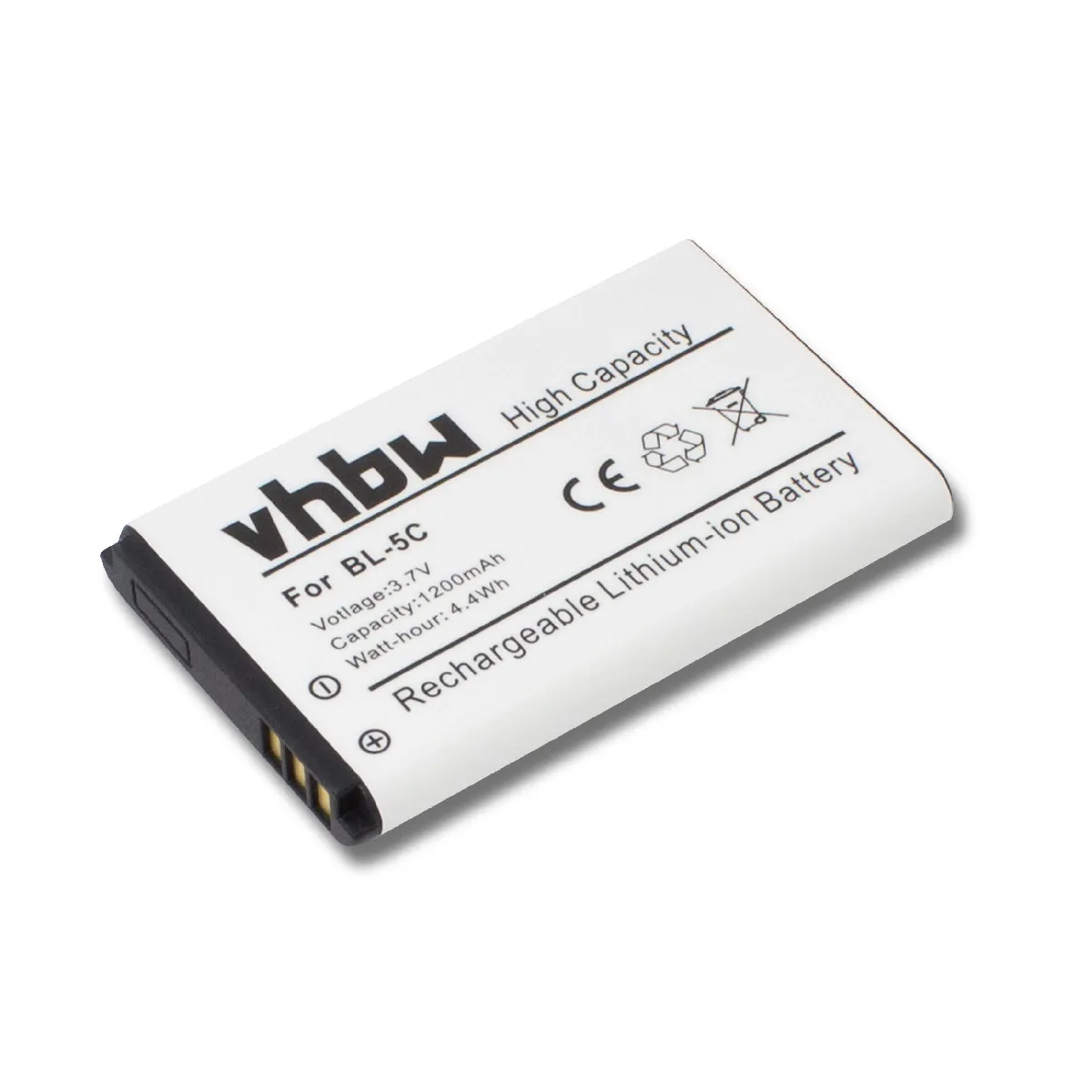 vhbw batterie 1200mAh (3.7V) pour téléphone portable, Smartphone Doro PhoneEasy 332, 332GSM, Primo 215 comme H15132, LI3795bkG, RCB215, TB-BL5C.