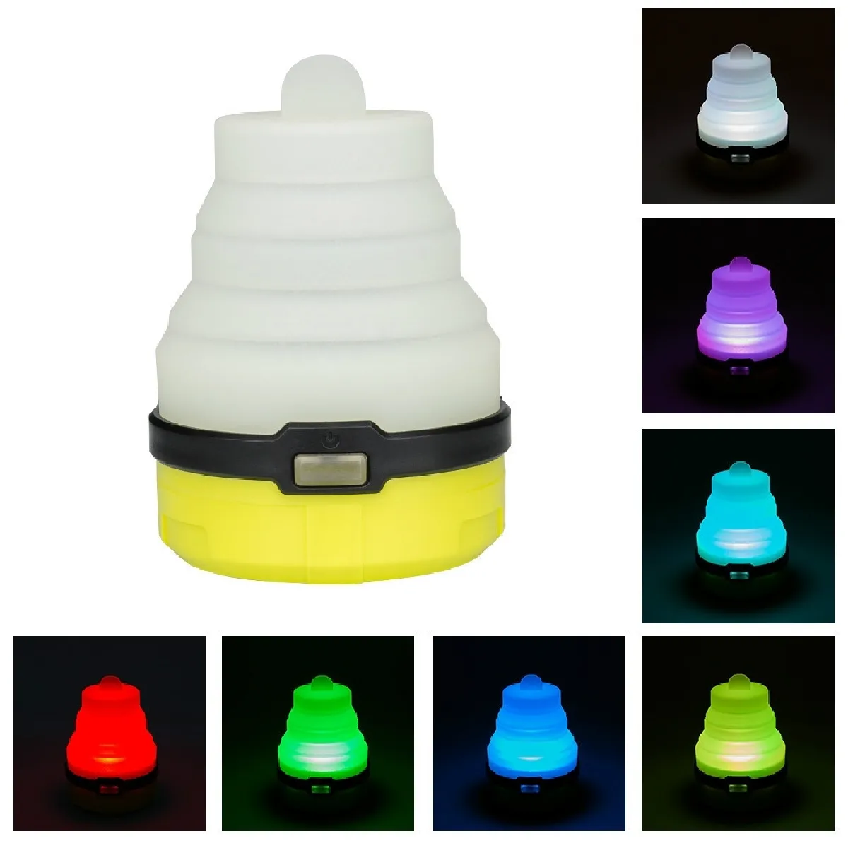 2 PCS Portable Urgence Camping Lantern Tente Douce Lumière Suspension Extérieur 5 LED Ampoule Jaune