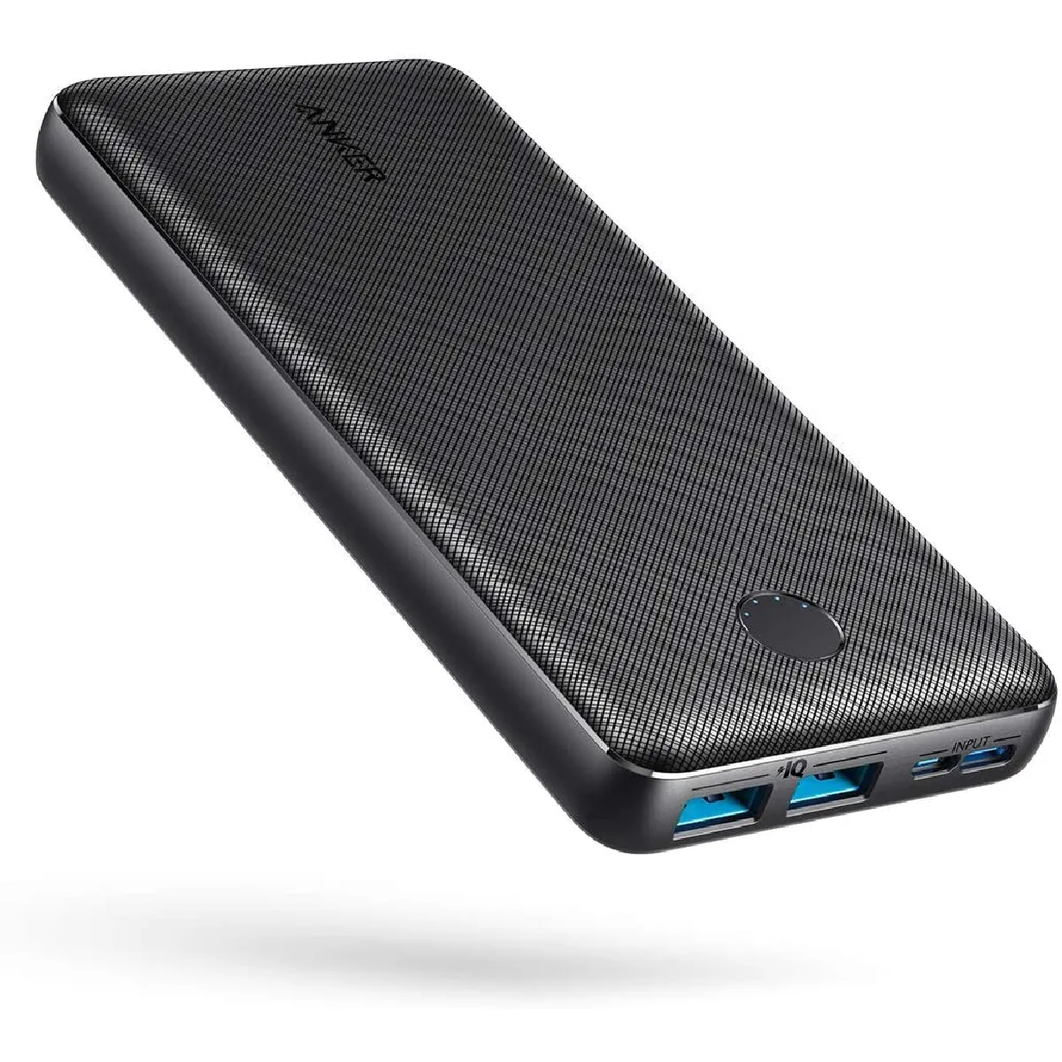 Anker PowerCore Essential 20000 - Batterie Externe 20000 mAh 2 Ports USB avec Technologie PowerIQ et USB-C(entrée Uniquement), Compatible avec iPhone, Samsung, Huawei, iPad et Autres.