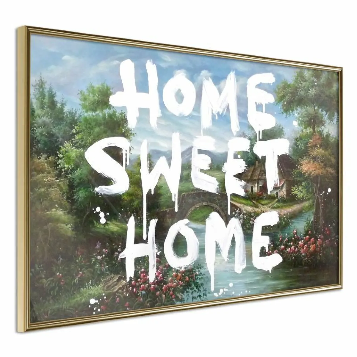 Affiche Murale Encadrée There's No Place Like Home 90 x 60 cm Or