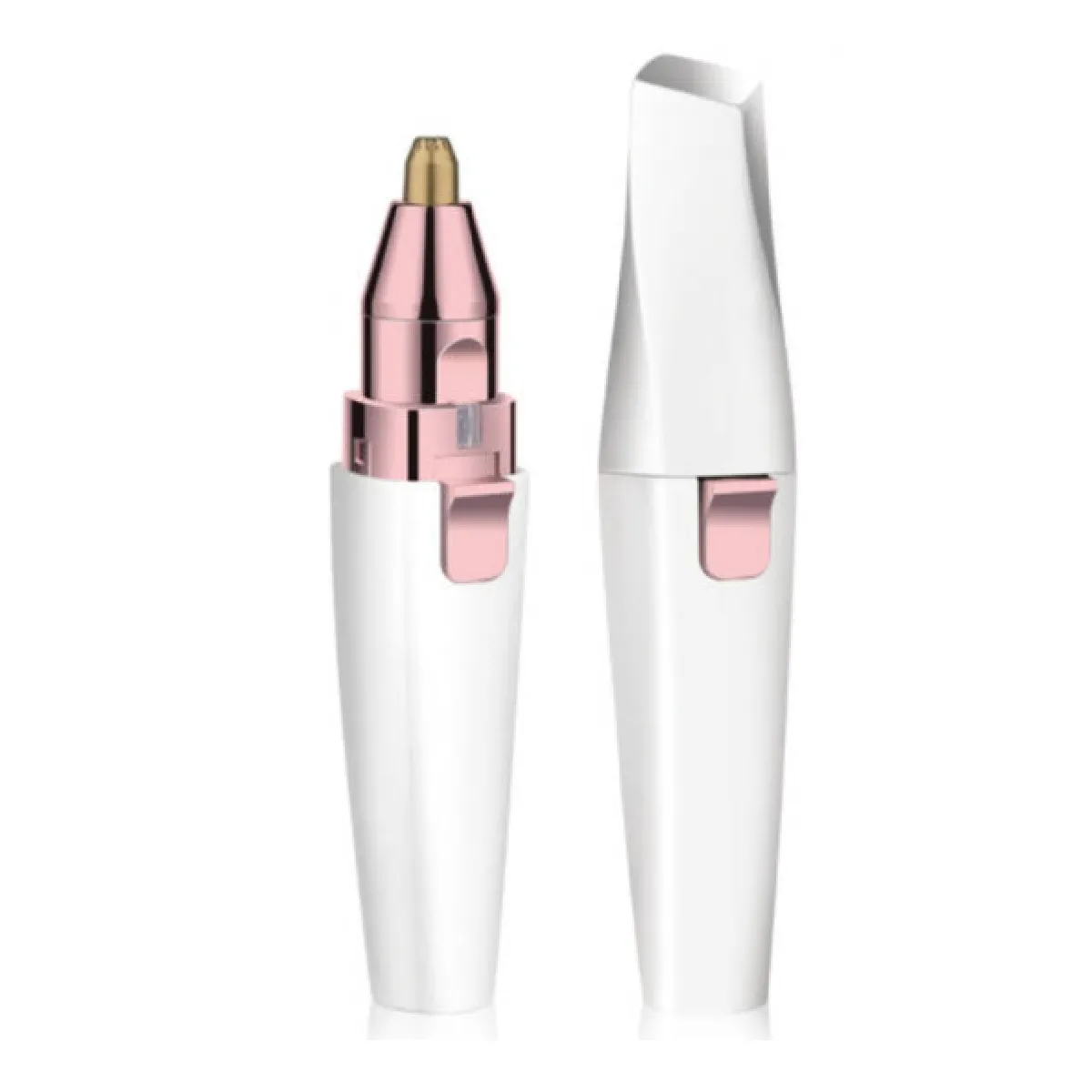 Tondeuse à sourcils et épilateur facial rechargeable pour femme, rasoir à sourcils 2-en-1 et épilateur indolore, lumière LED intégrée pour l'épilation des sourcils, des lèvres, du corps et du visage des femmes(Blanc)