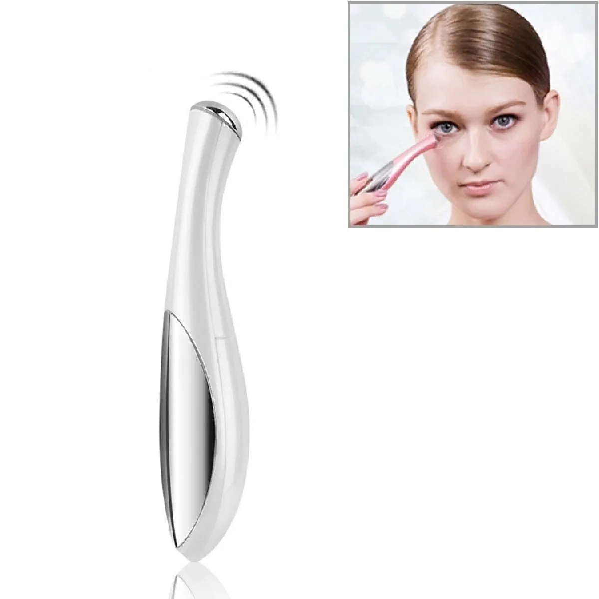 Eye Care Massager Yeux Rides Enlèvement Stylo Ion Vibration Beauty Crème Pour Les Instrument Cosmétique Blanc