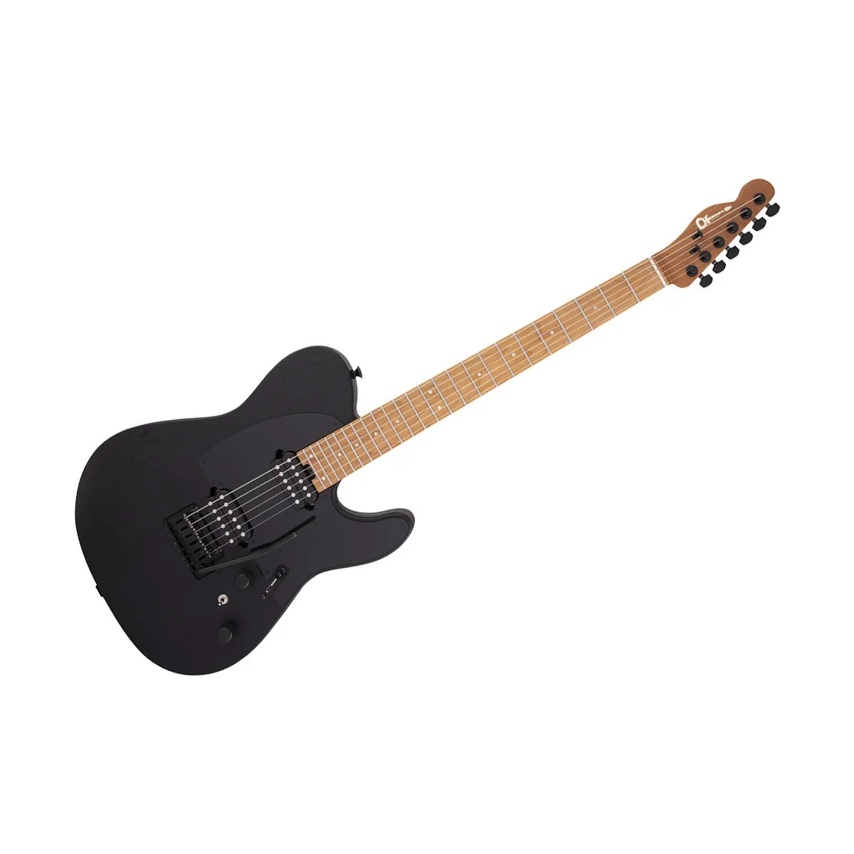 Pro-Mod So-Cal Style 2 24 HH 2PT CM Caramelized MN Black Ash Charvel