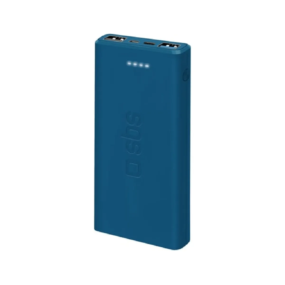 Batterie externe PowerBank 10 000 mah, USB C + 2 USB A, bleu