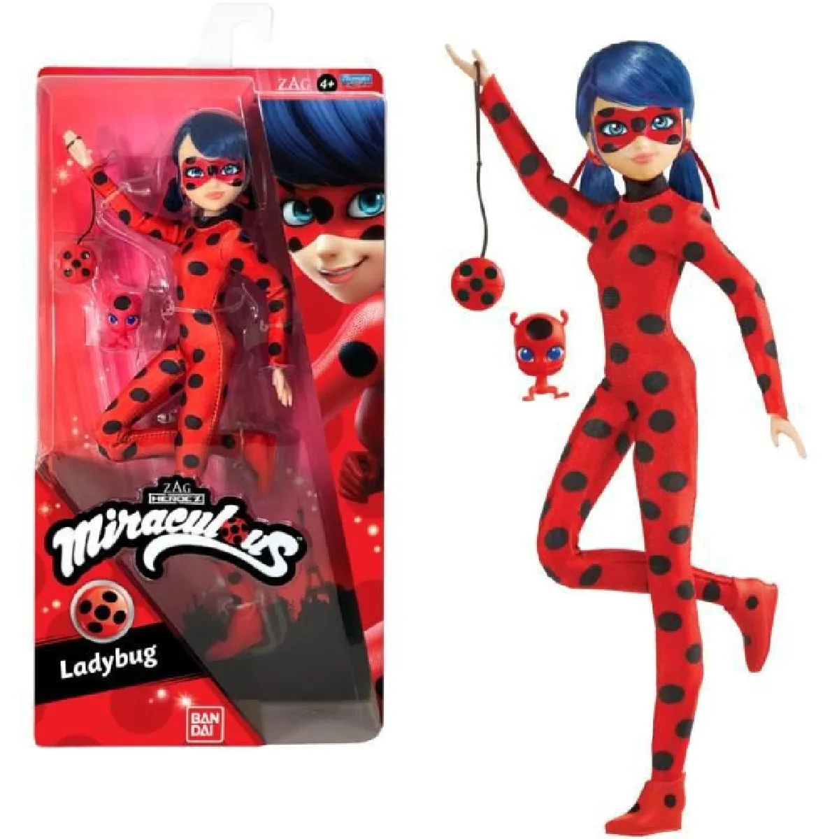 BANDAI Miraculous Ladybug - Poupée mannequin 26 cm : Ladybug