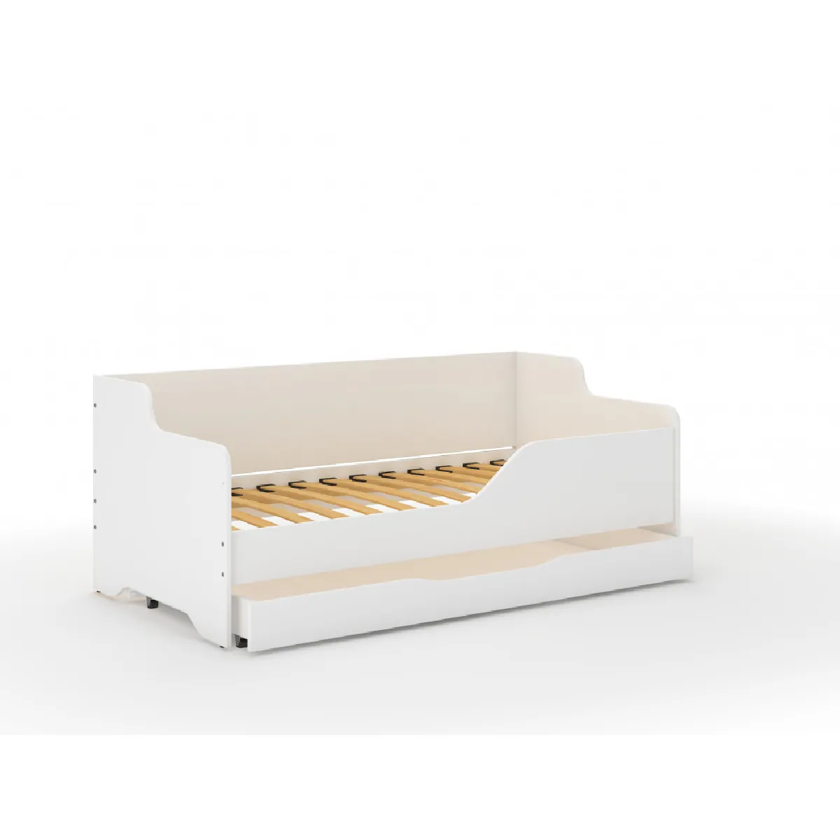 Lit Banquette Lilu 80 x 160 lilu blanc Livré avec le sommiers et tiroir.