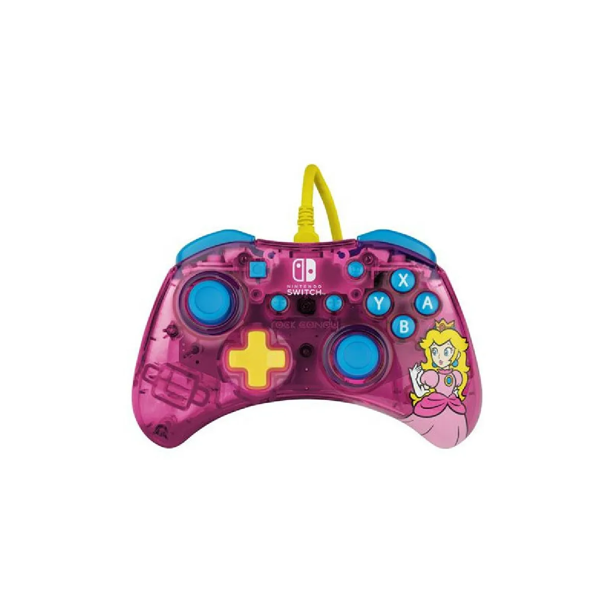 Manette filaire Pdp Rock Candy Bubblegum Peach pour Nintendo Switch Rose et blue