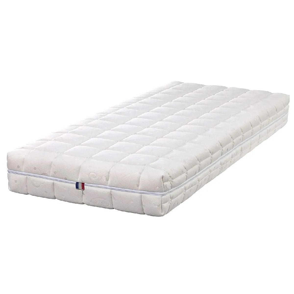 Matelas Face Hiver Latex 70 Kg/m3 160x200 x 25,5 cm Souple - Spécial Sommier Electrique - Noyau Poli Lattex HR Haute Densité - Déhoussable Housse Lavable - 7 Zones de Confort