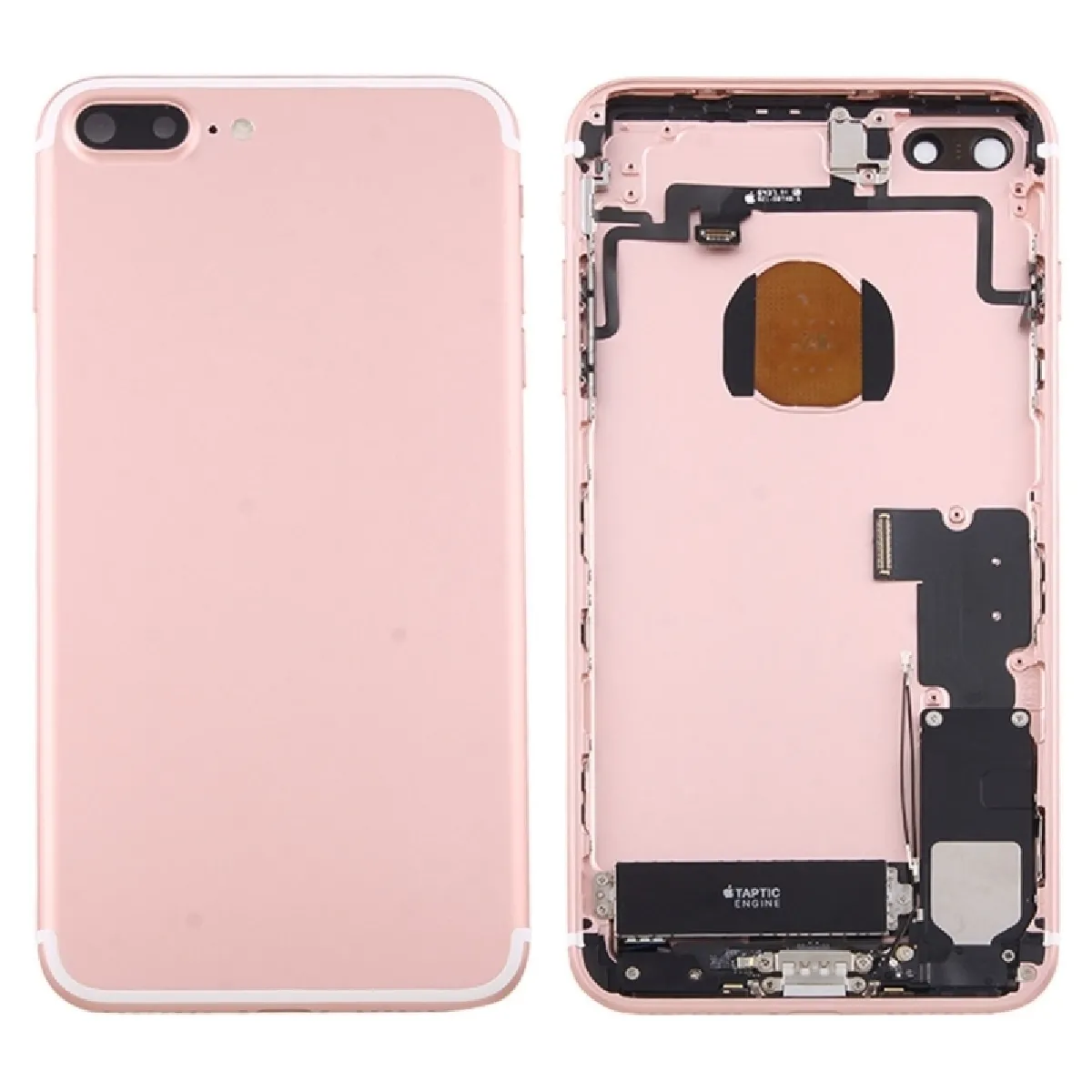 Coque arrière rose pour iPhone 7 Plus Batterie couvercle arrière avec plateau de carte Or pièce détachée