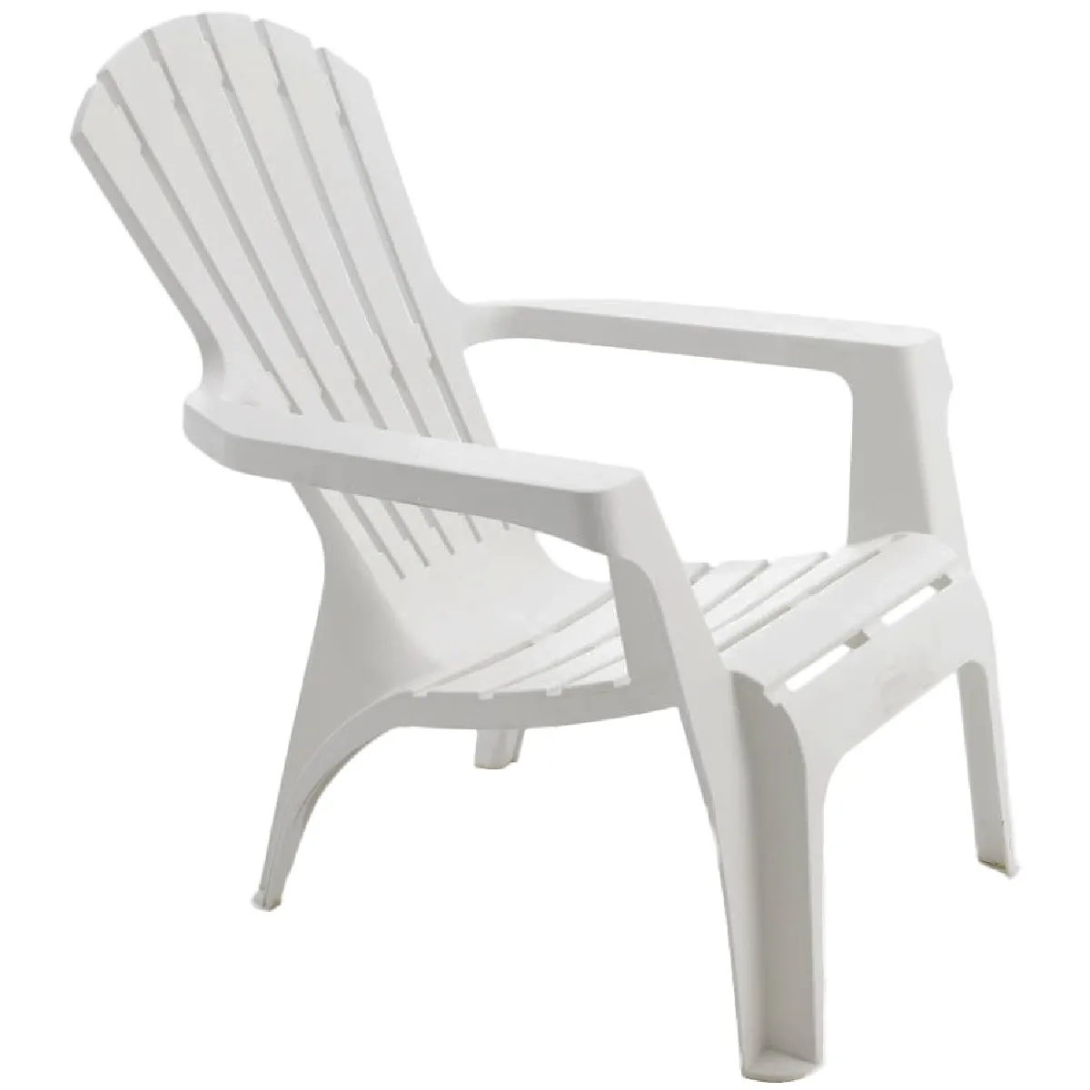 Fauteuil Adirondack en résine polypropylène Blanc.