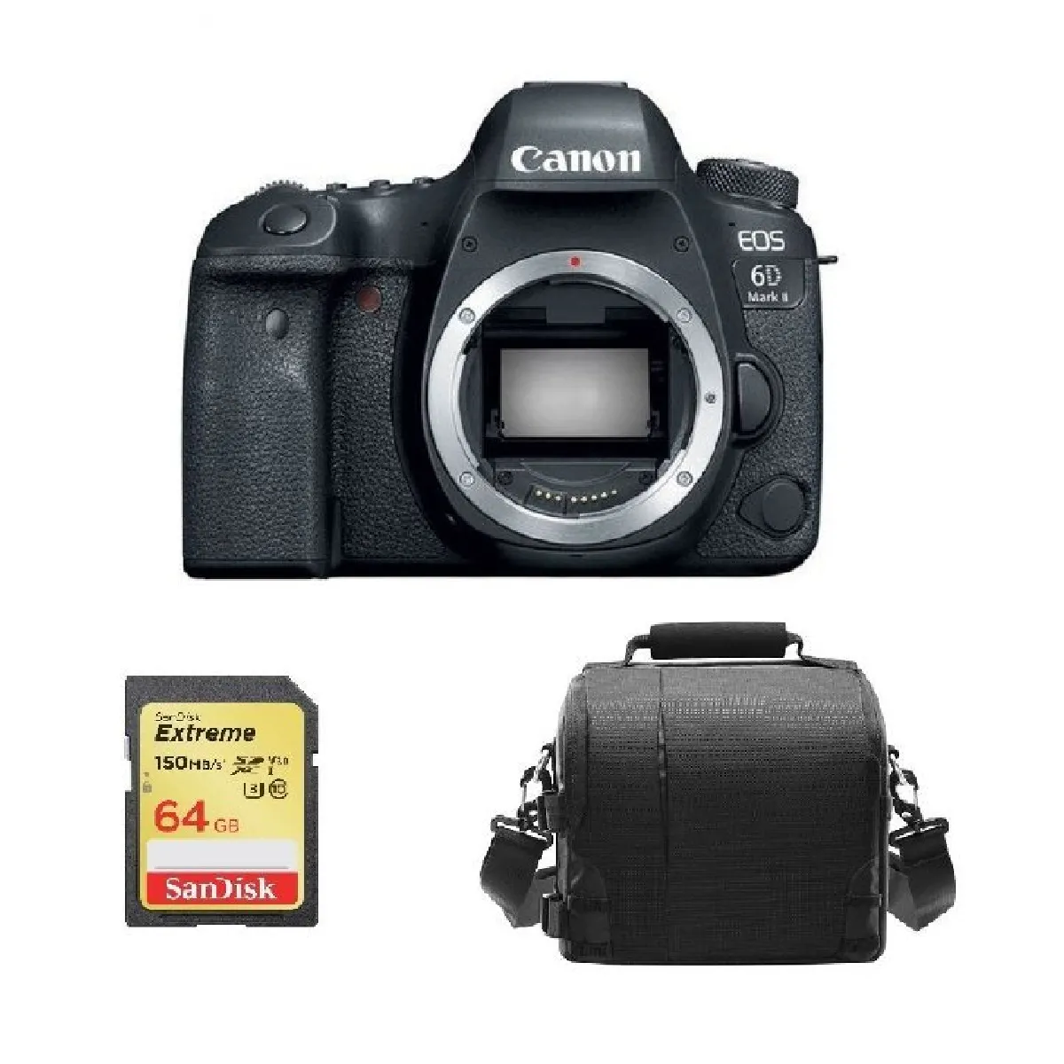 CANON EOS 6D II Body + 64GB SD card + camera Bag