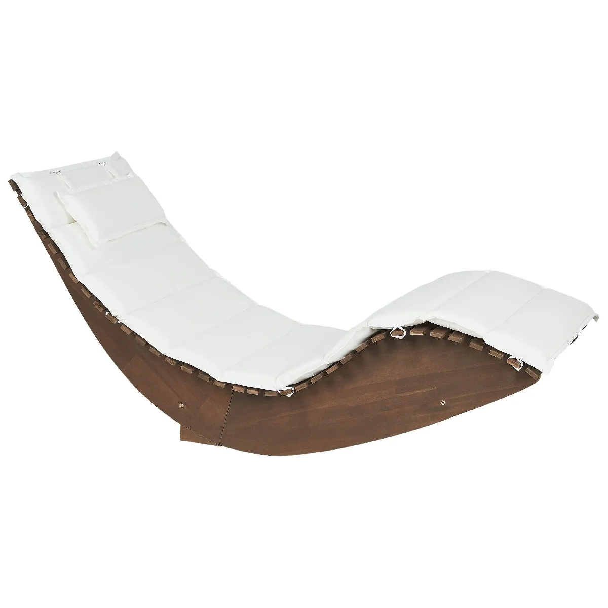 Chaise longue Bois Blanc cassé BRESCIA