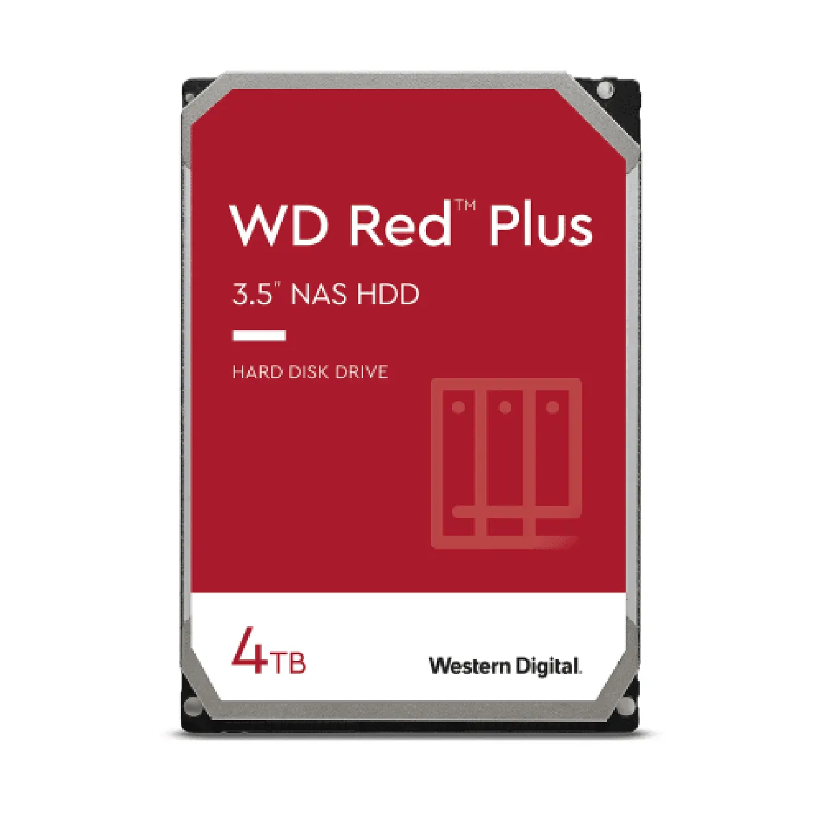 WD Red Plus Disque Dur HDD Interne 4To 3.5" 5400tr/min SATA III Rouge