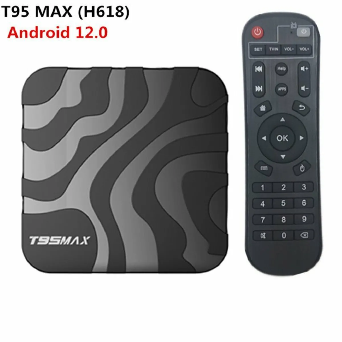 T95Max Android 12 Smart Tv Box H618 2.4G 5G Wifi Bluetooth-Compatible Network Set Top Box Noir Eu Plug 2 16G