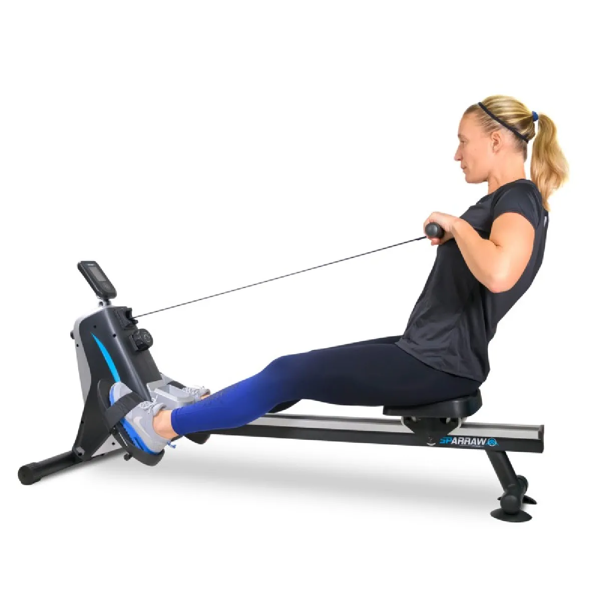 Rameur d'appartement SUPER ROWER Résistance magnétique réglable 8 niveaux, Roue d'inertie 1.5 kg