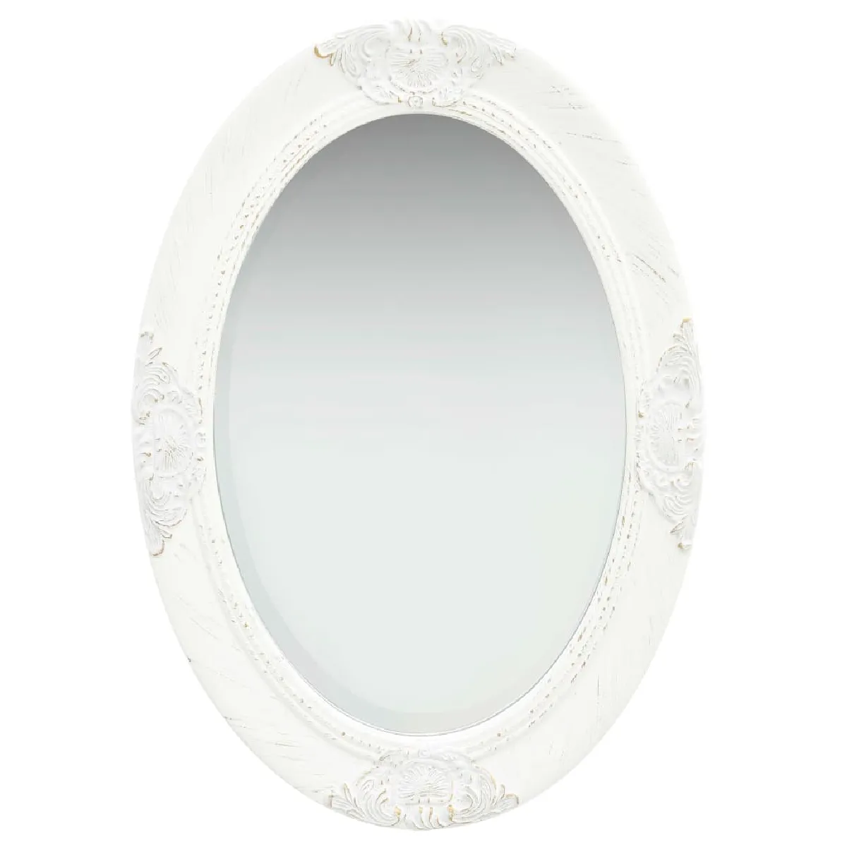 vidaXL Miroir mural style baroque 50x70 cm Blanc