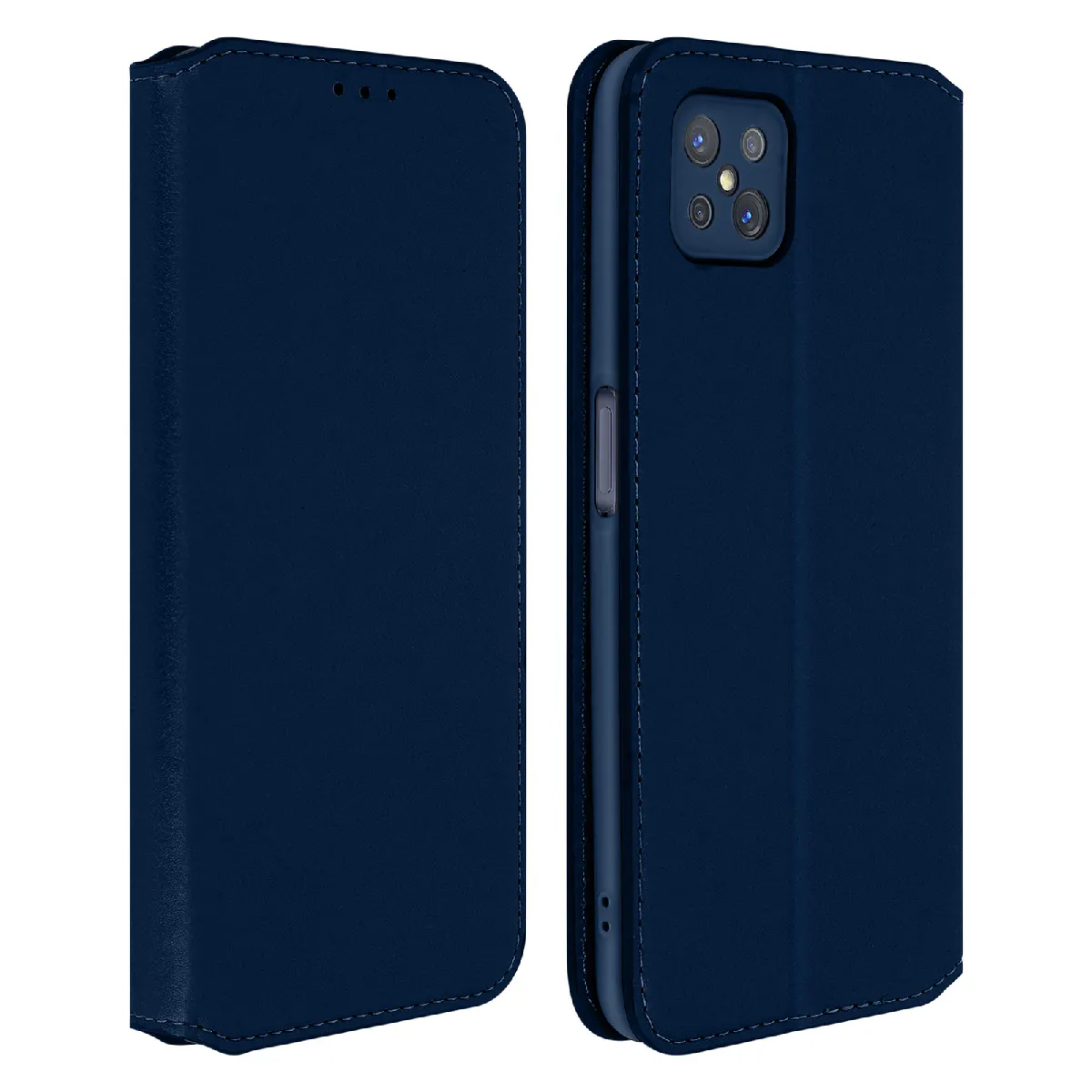 Housse Oppo Reno 4 Z 5G Étui Folio Portefeuille Fonction Support Bleu