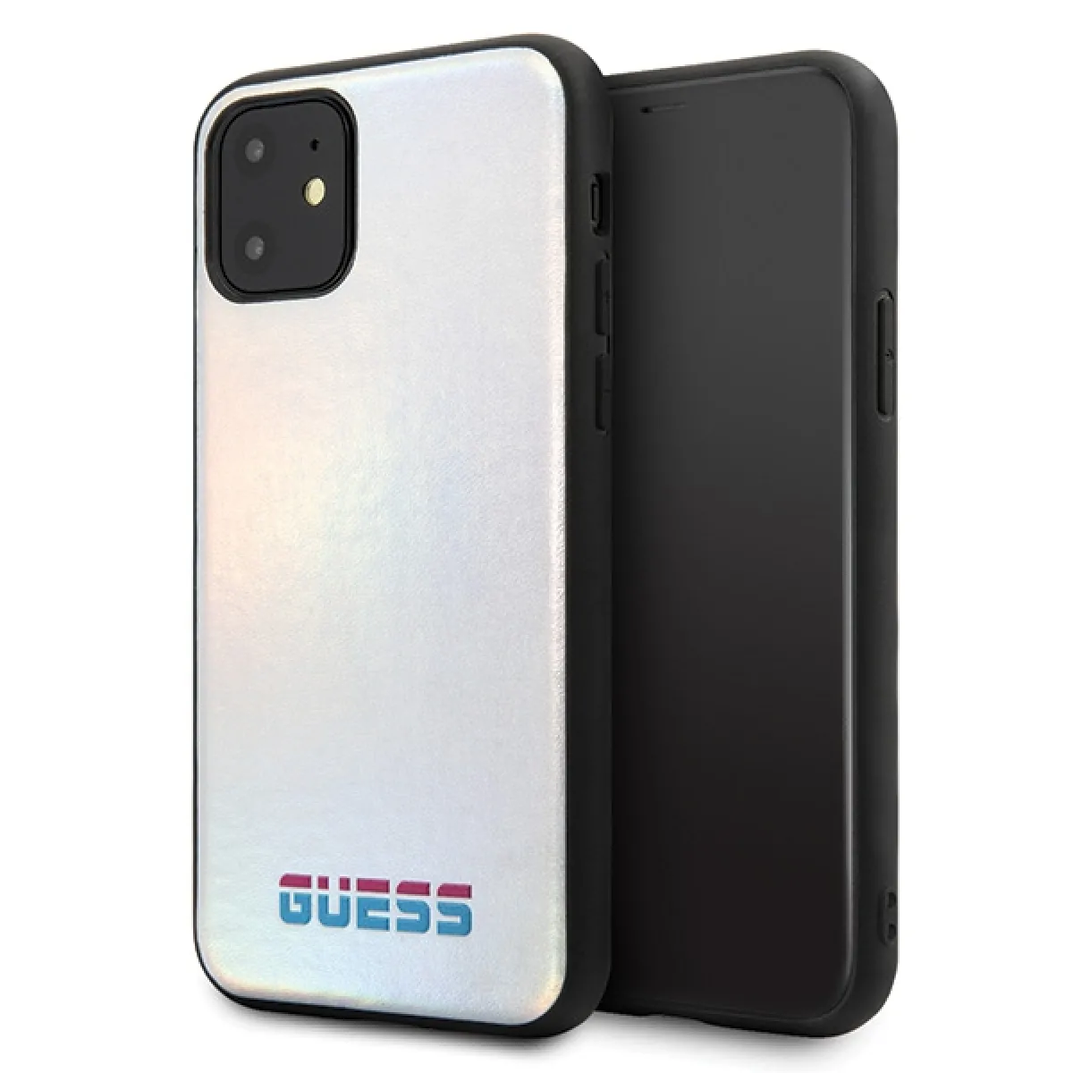 guess iridescent coque apple iphone 11 pro max silver