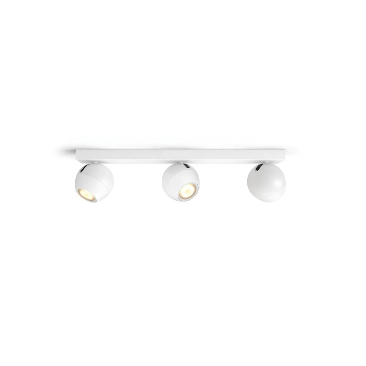 Ledkia Plafonnier White Ambiance Buckram 3 Spots GU10 Hue Blanc