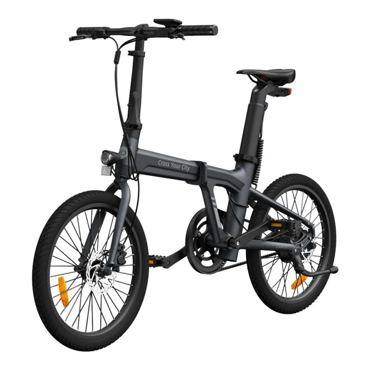 Vélo électrique pliant ADO Air 20 - Moteur 250W Batterie 36V9.6Ah Assisté Autonomie 100KM Freins à Disque Hydrauliques - Gris