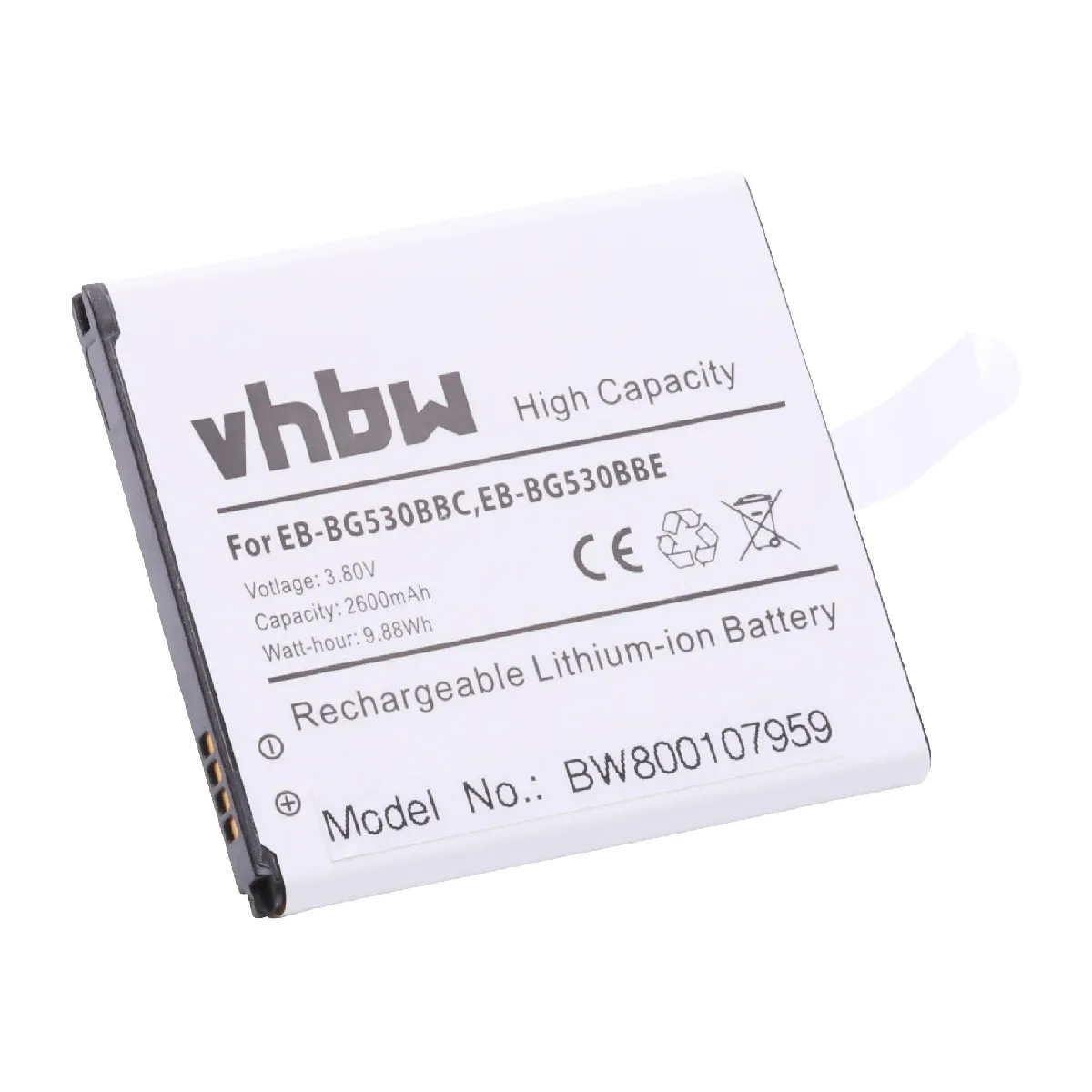 vhbw batterie pour Samsung Galaxy J3 2018, Galaxy J3 Emerge 4G, Galaxy J3 Achieve Smartphone remplace EB-BG530BBC