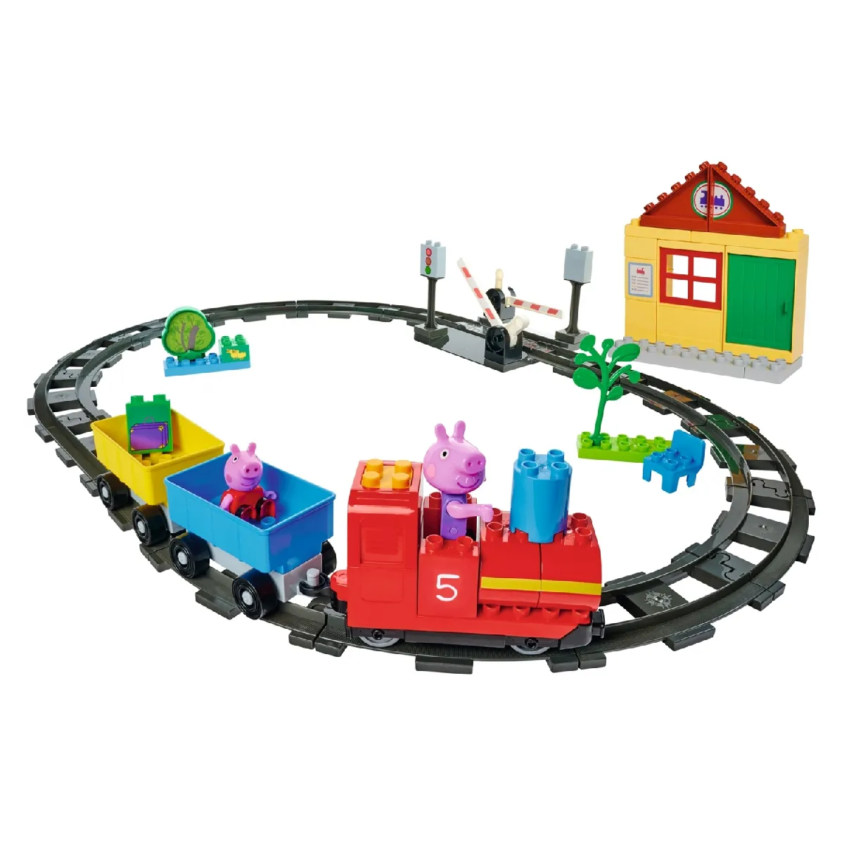 Simba Toys 800057154 - BIG-Bloxx Peppa Pig Set de Train