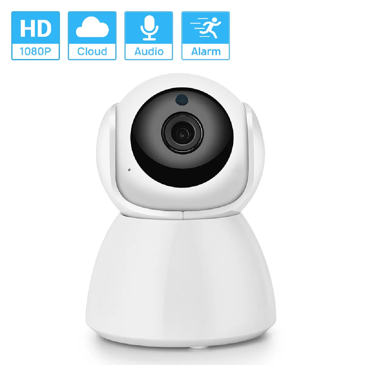 Caméra wifi caméra IP intérieure sans fil intelligente moniteur de bébé suivi automatique audio bidirectionnel infrarouge vision nocturne V380   caméra de surveillance (720p)