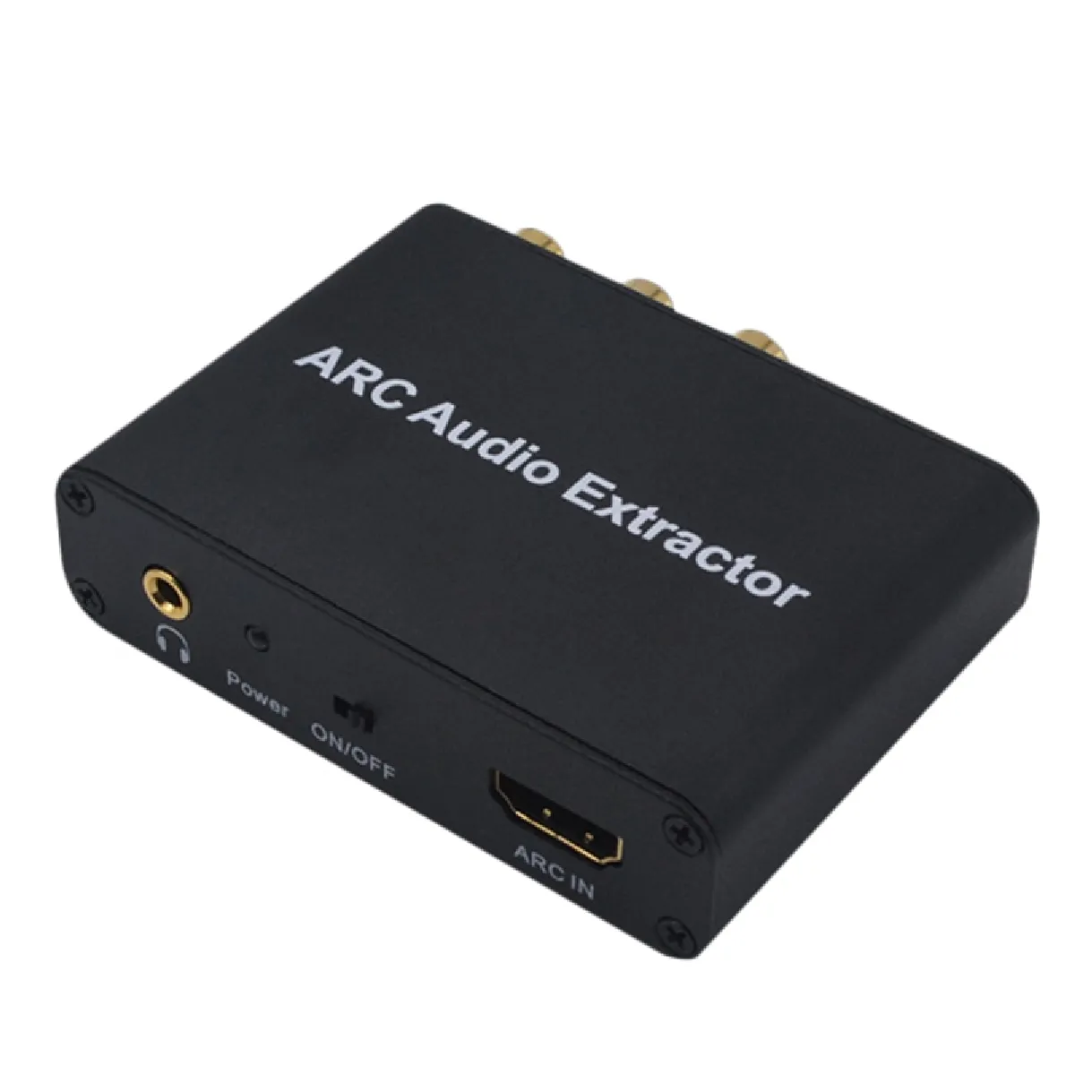 ARC ALUMINIUM HDMI COMPATIBLE AUDIO EXTRACTOR CONVERTISSEUR AUDIO ANALOGIQUE NUMÉRIQUE AUX SORTIES JACK RCA 3.5mm   Câble HDMI