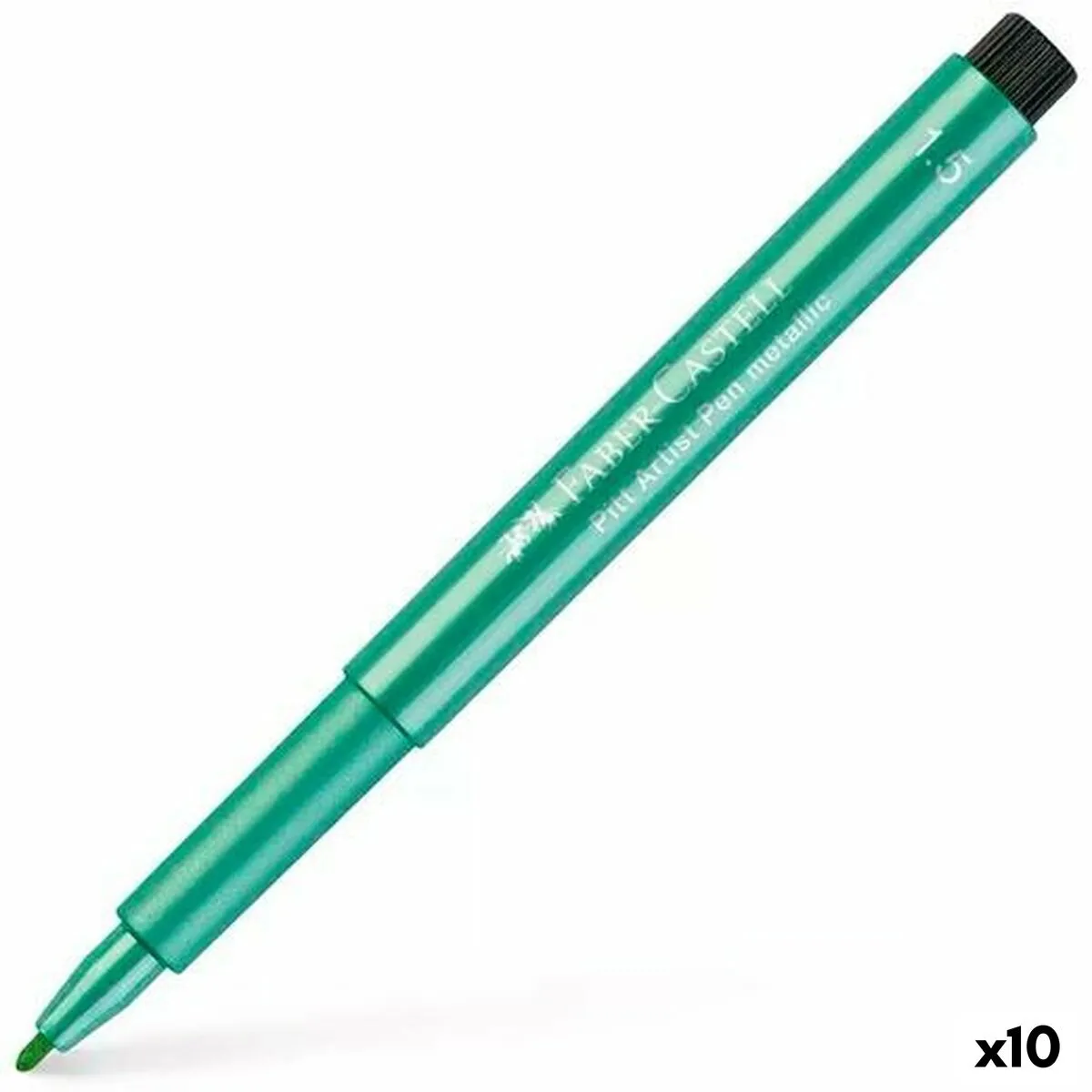 Feutres Faber-Castell Pitt Artist Métallisé Vert 10 Unités