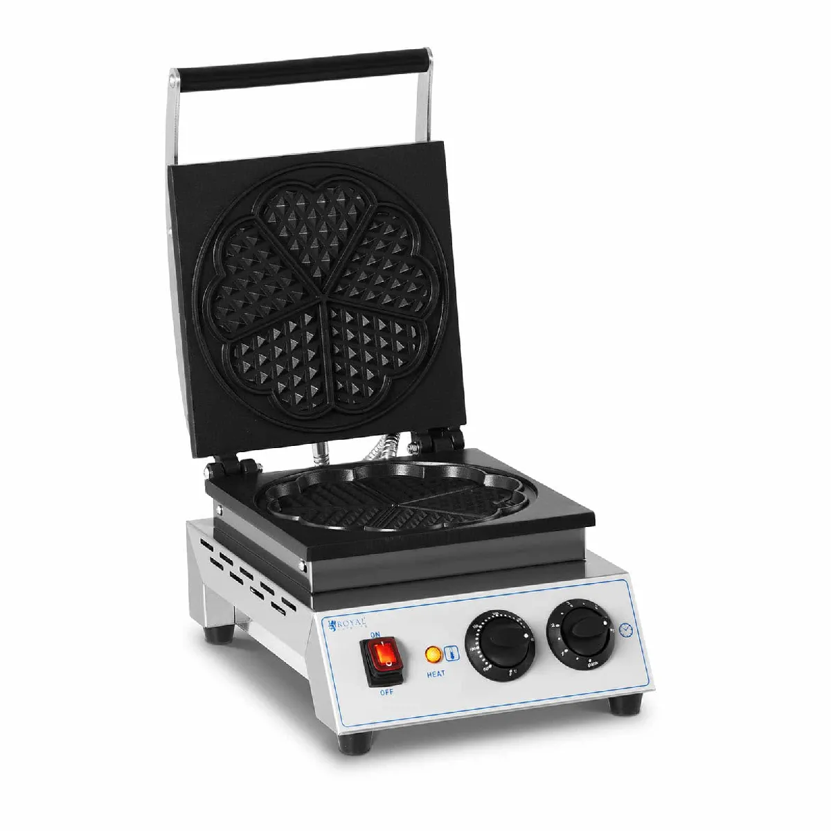 Gaufrier en forme de cœur 1 500 watts professionnel acier inoxydable 14_0004851