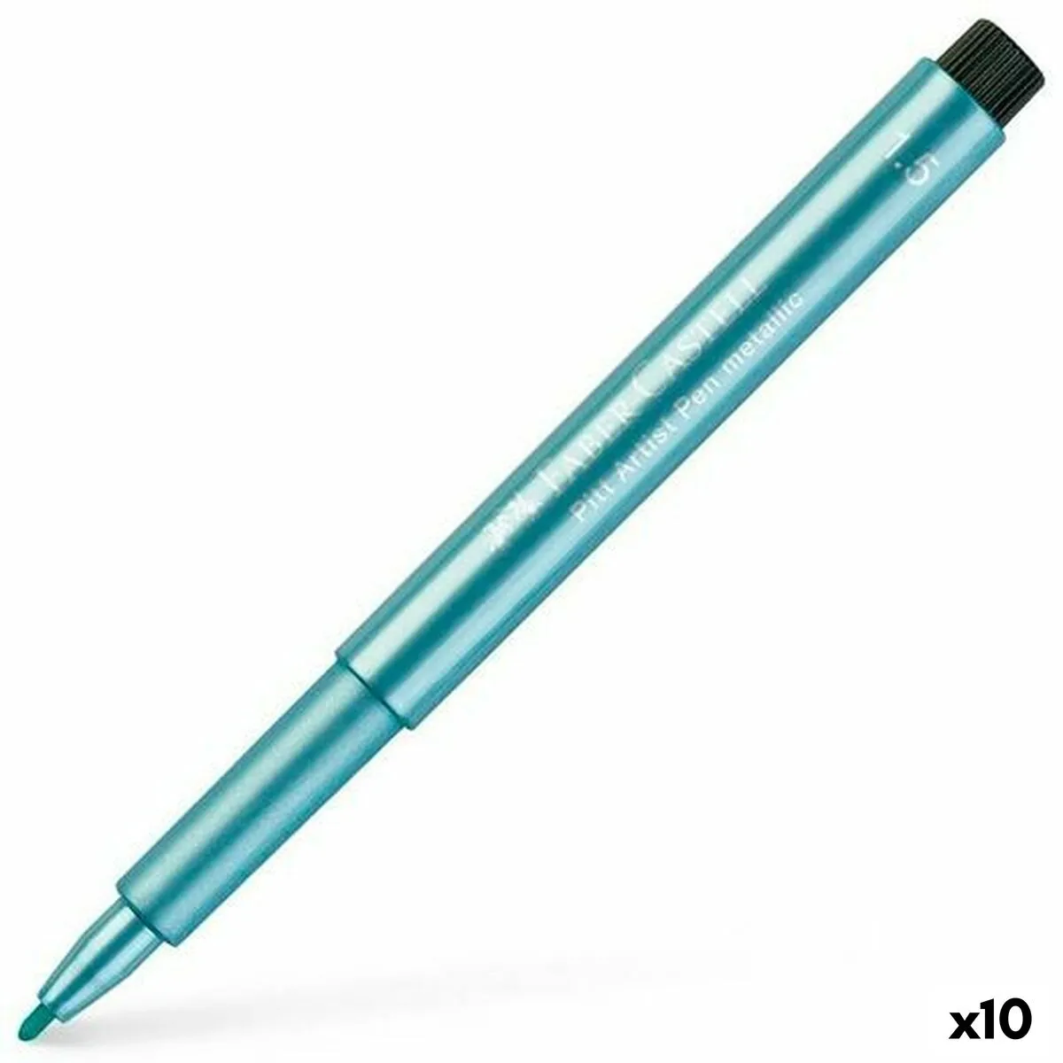 Feutres Faber-Castell Pitt Artist Métallisé Bleu 10 Unités