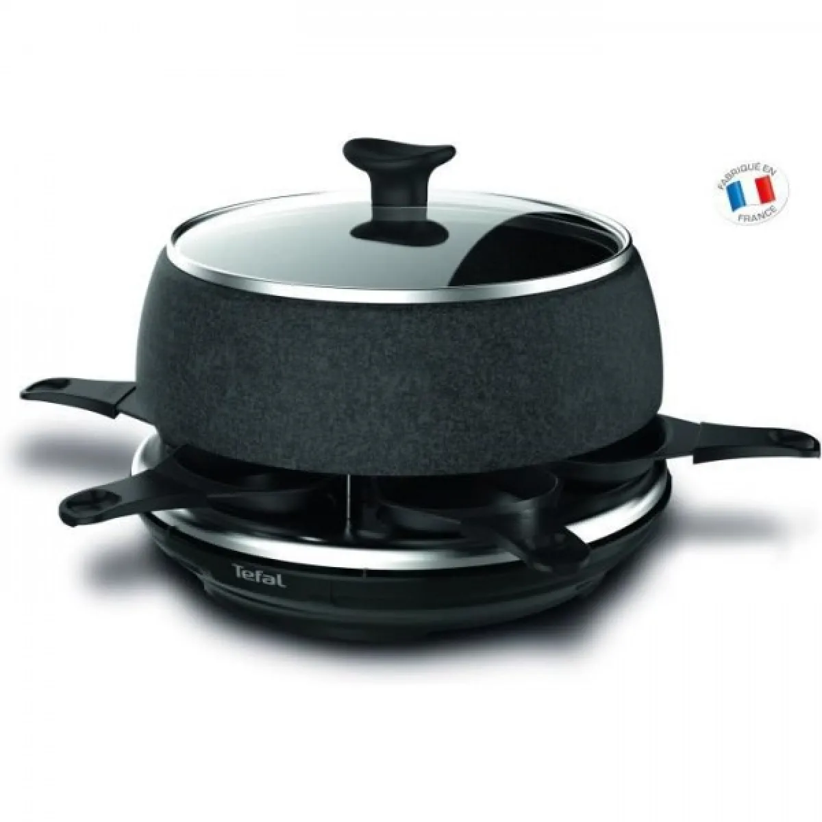 Appareil a Raclette TEFAL RE12C812 Cheese'N'Co Appareil a , Fondue, Tartiflette, Crepes, Plancha, 6 pers, Antiadhésif, Set d'accessoires co