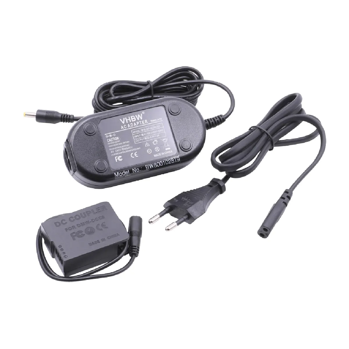 CHARGEUR-ALIMENTATION CAMERA s'adapte à Panasonic Lumix DMC-FZ1000, DMC-G70 remplace DMW-AC8, DMW-AC8EG, DMW-DCC8, DMW-DCC8E, DMW-DCC8GU