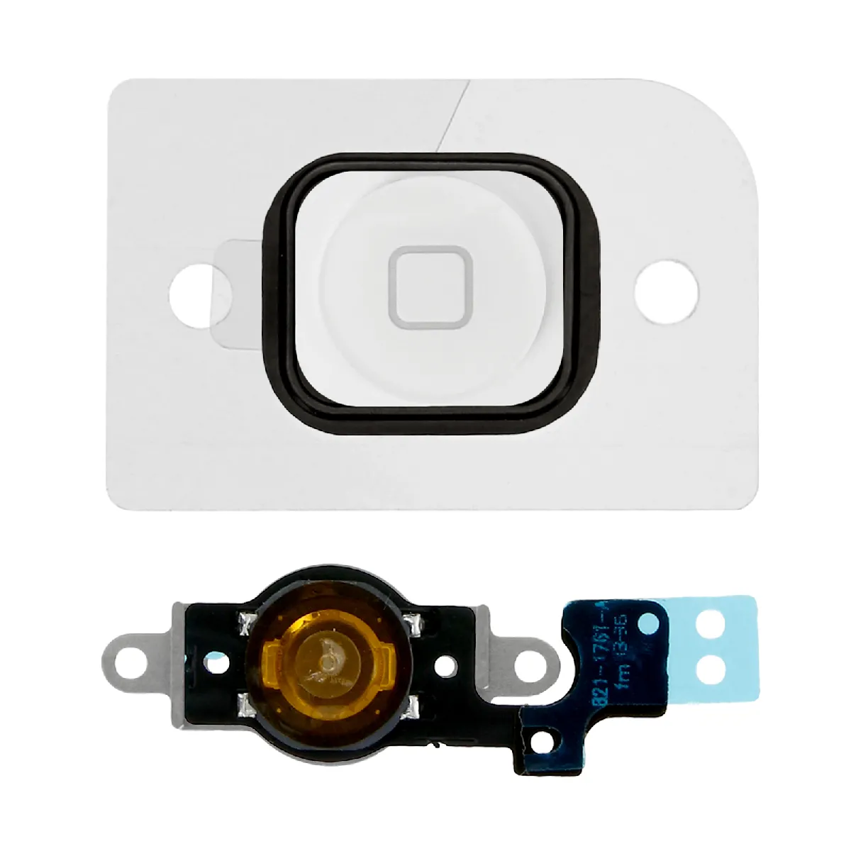 Bouton Home Complet avec nappe de connexion pour Apple iPhone 5C Blanc