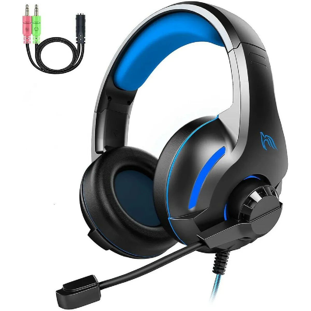 Chrono Casque de jeu pour PS4 PC PS5 Xbox One avec microphone pliable suppression du bruit