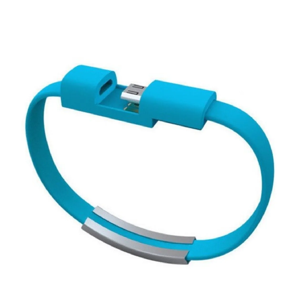 Cable Bracelet Lightning pour IPHONE 11 Chargeur APPLE USB 25cm (BLEU)