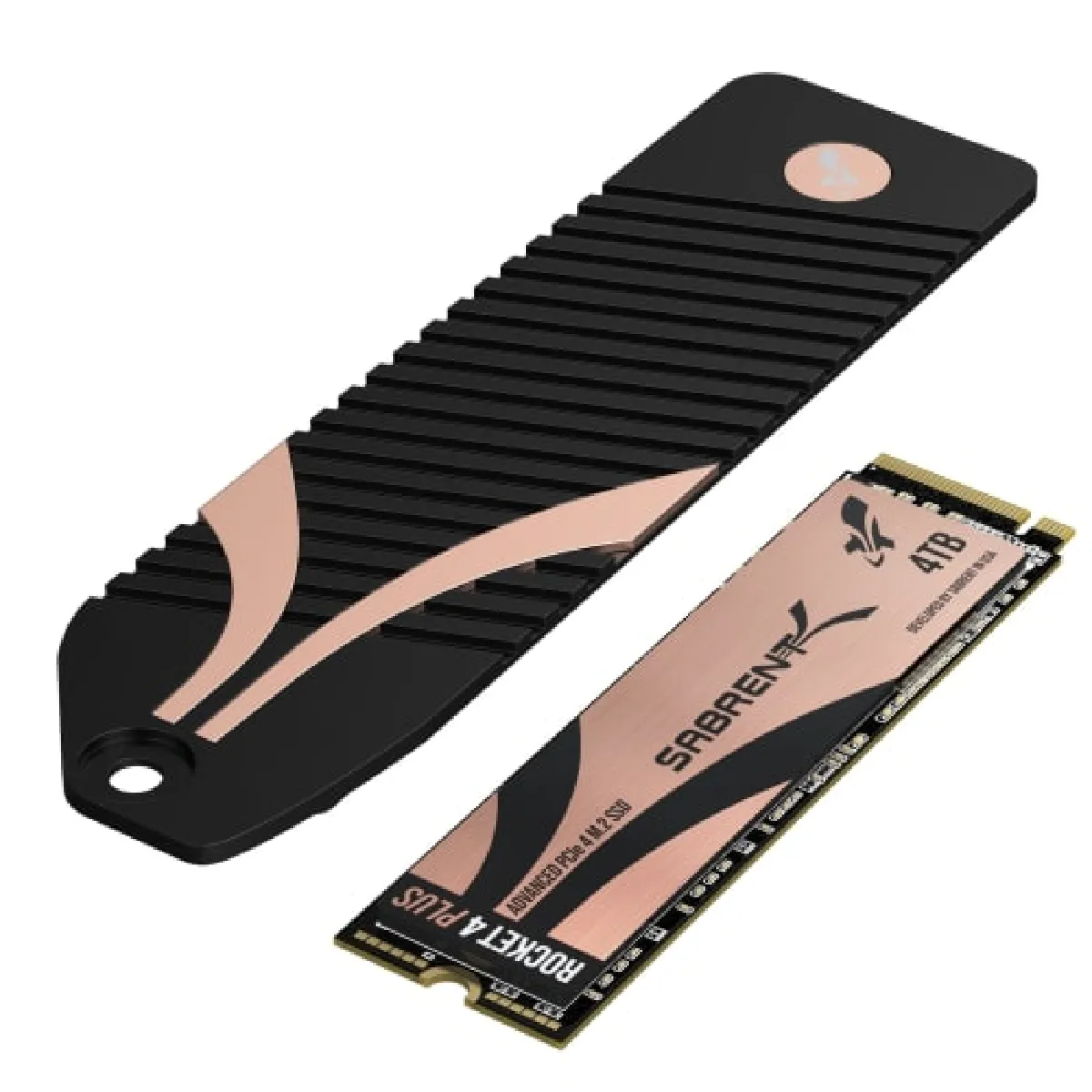 Rocket 4 Plus Disque Dur SSD Interne 4To M.2 SATA PCIe 7100Mo/s Doré