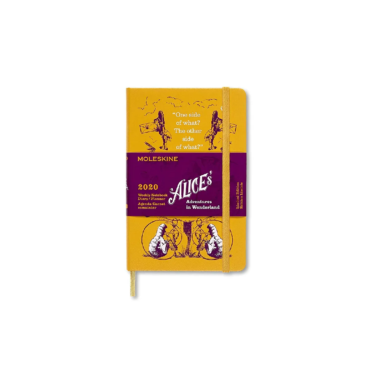 Moleskine Agenda semainier de poche 20 mois édition limitée Alice au pays des merveilles Jaune