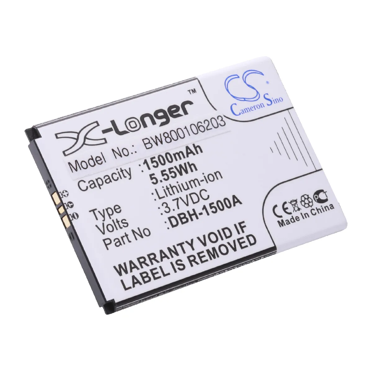 Batterie vhbw 1500mAh (3.7V) pour téléphone portable smartphone Doro Liberto 810 comme DBH-1500A.