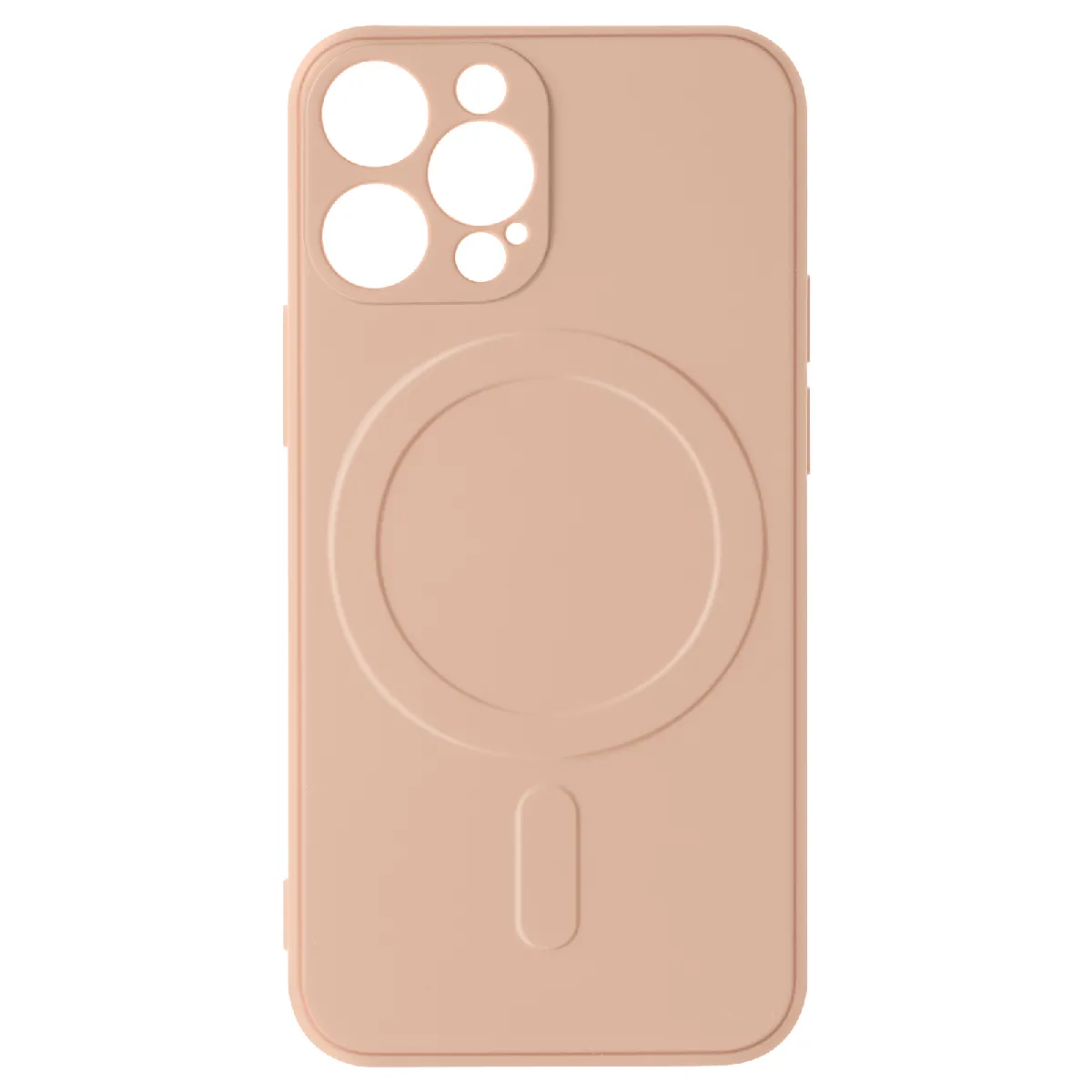 Coque Magsafe iPhone 13 Pro Max Silicone Souple Soft-touch Mag Cover rose gold