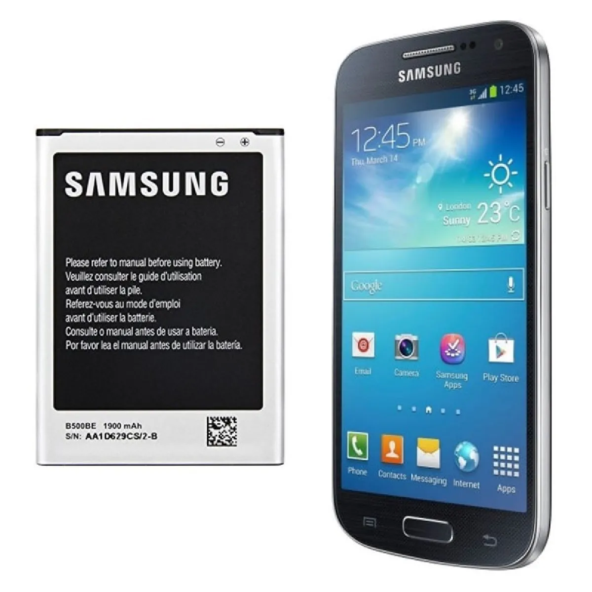 Samsung EB-B500BE Batterie pour Samsung Galaxy S4 Mini Noir