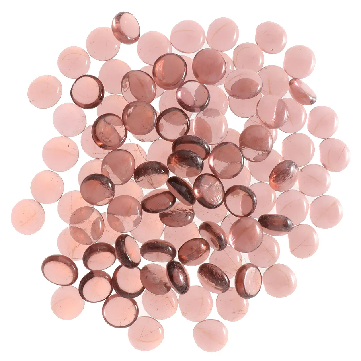 100pcs verre perles de marbre remplisseurs de vase décor mélangé couleur rose transparent