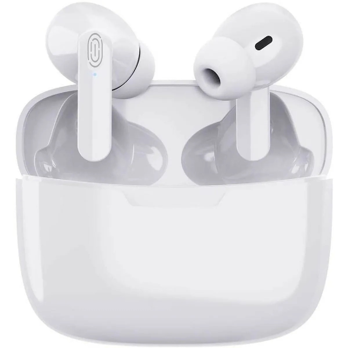 Bluetooth Écouteurs 5.0, Casque sans Fil, Microphone intégré et 24H étui de Chargement, écouteurs Bluetooth IPX5 étanche, réduction de Bruit stéréo 3D HD pour Casques Airpods/Android/iPhone/Samsung(Blanc)