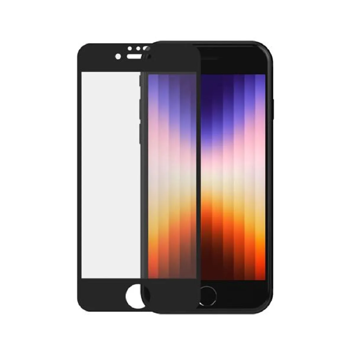 Panzer Glass Verre de protection d'écran pour iPhone 6/6S/7/8/SE Ultra-Wide Fit SAFE Noir