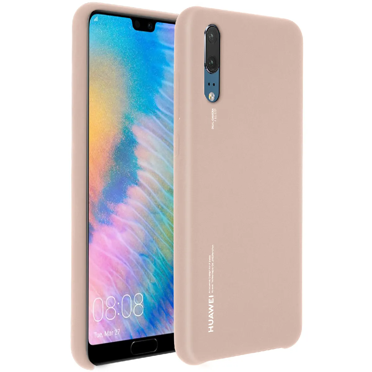 Coque Huawei P20 Coque Soft Touch Semi-rigide D'origine Huawei - Rose