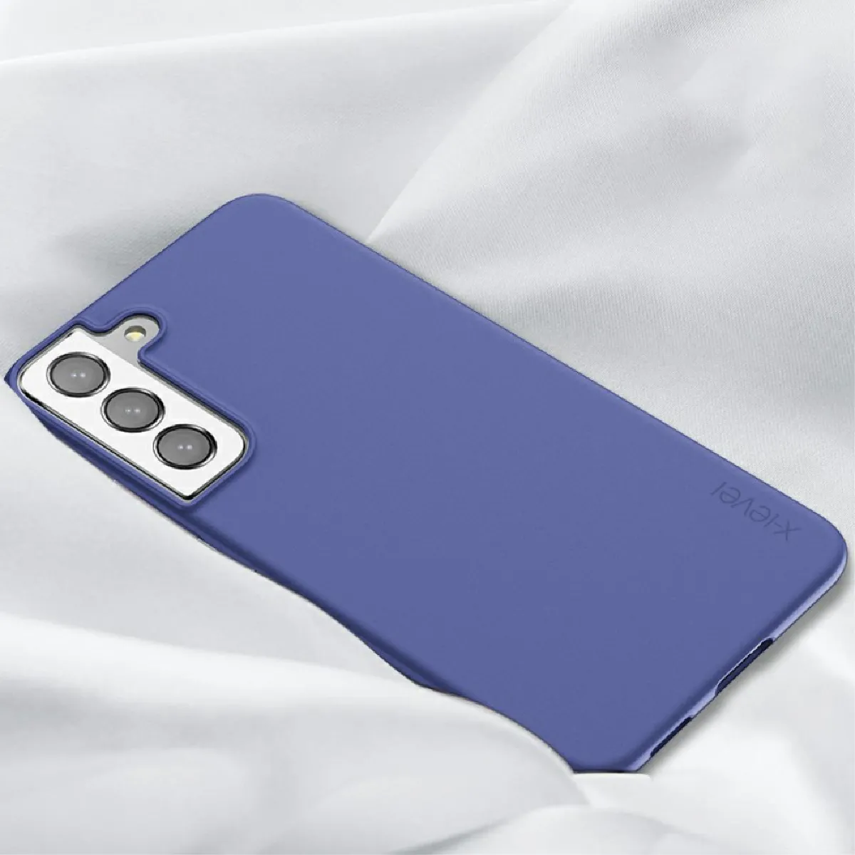 Coque en TPU X-LEVEL surface mate, anti-rayures bleu pour votre Samsung Galaxy S22 5G