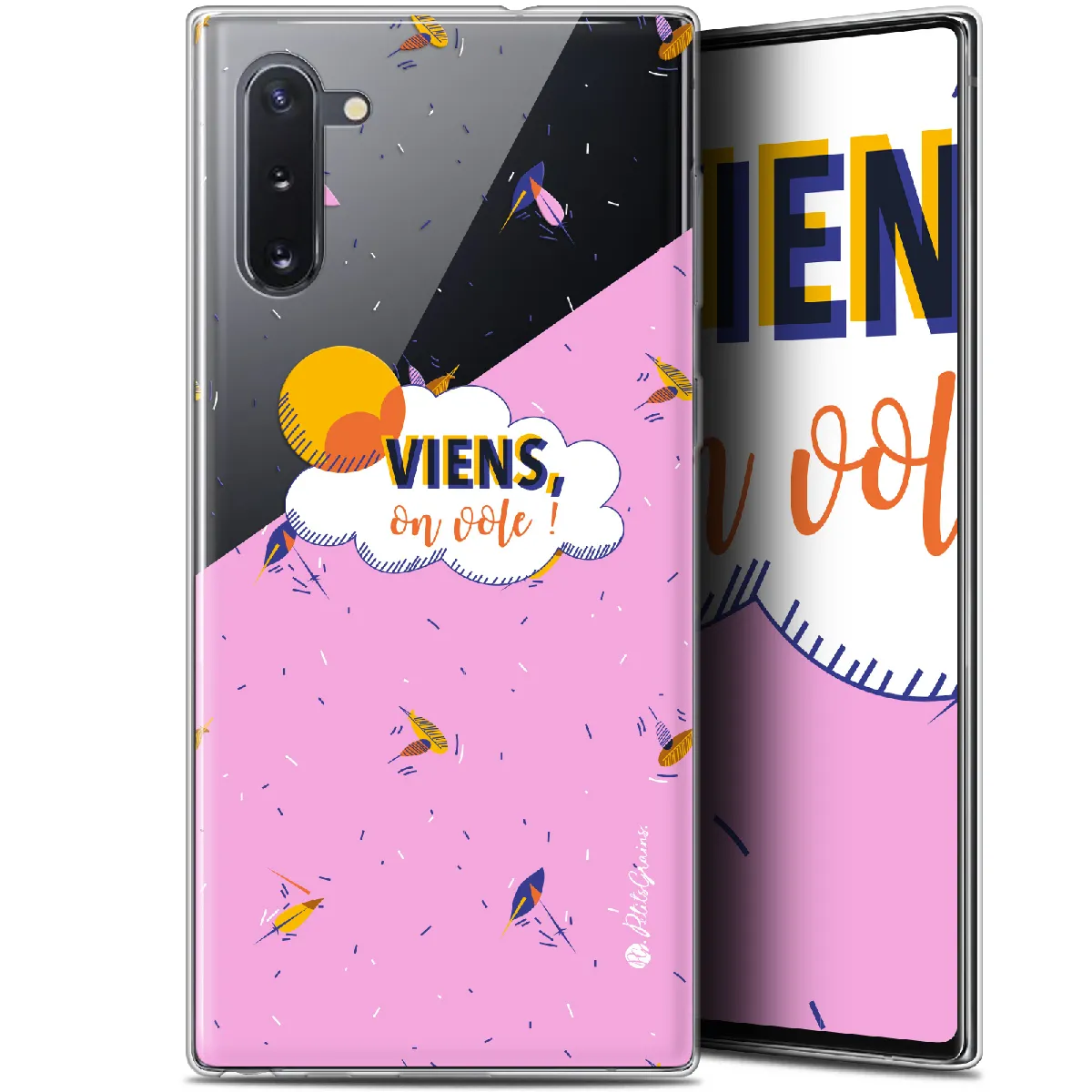 Coque Pour Samsung Galaxy Note 10 (6.3 ) [Gel HD Collection Petits Grains ? Design VIENS, On Vole ! - Souple - Ultra Fin - Imprimé en France]