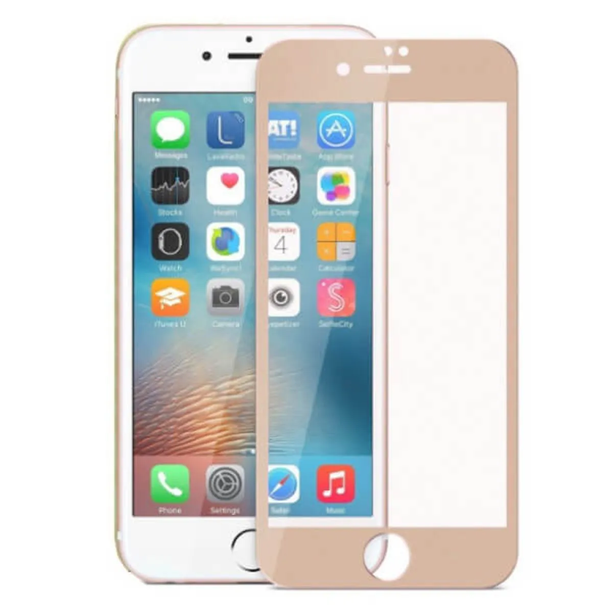 Protection en verre trempé Ideus pour iPhone 6/6s or