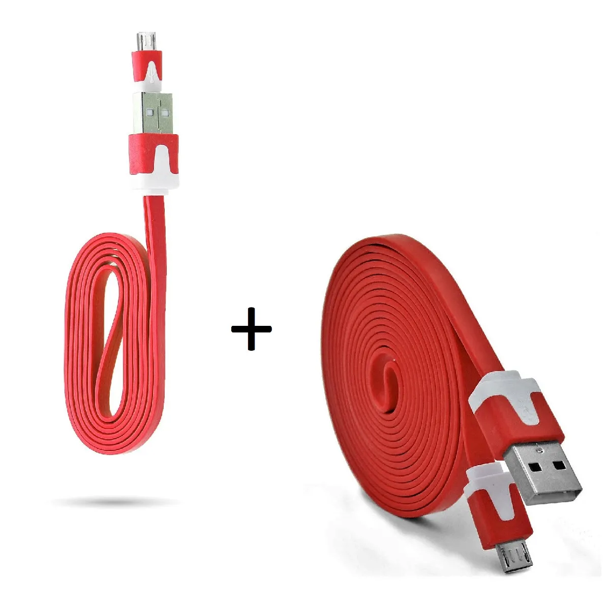 Pack Chargeur pour HUAWEI MediaPad M3 Smartphone Micro USB (Cable Noodle 3m + Cable Noodle 1m) Android